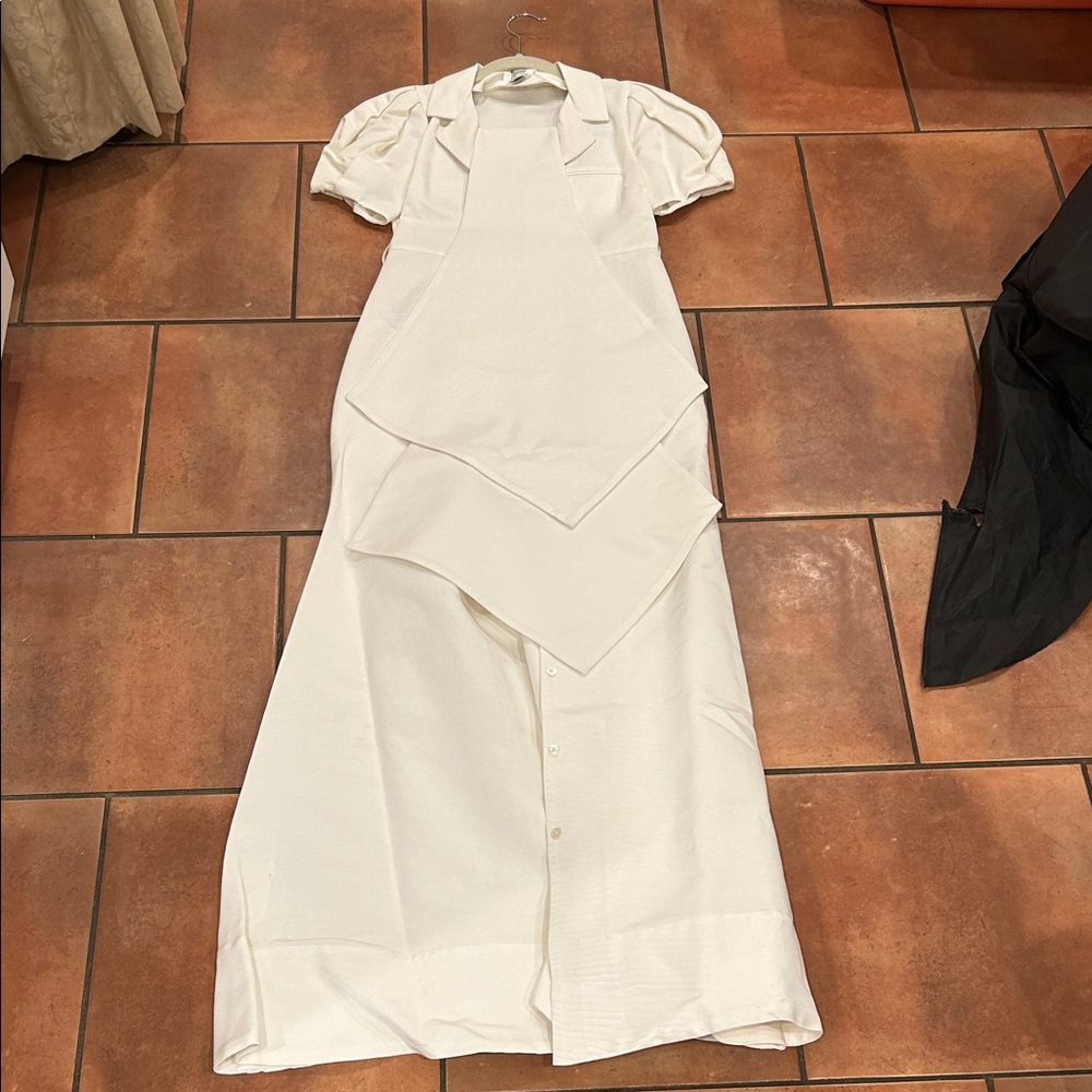 Rosie Assoulin White Layered Dress